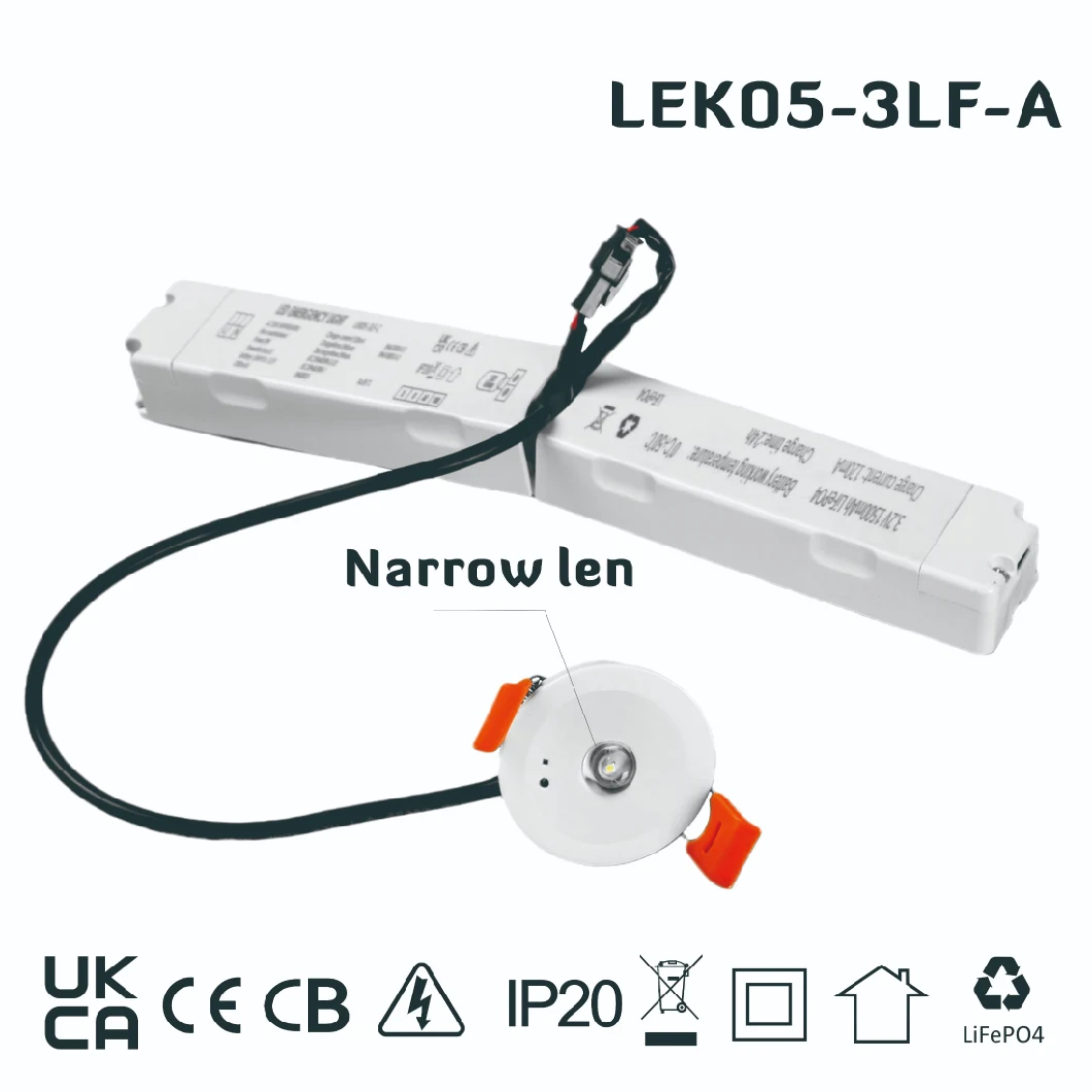 CB/CE/Ukca Certified LED Rechargeable Battery Backup Recessed Downlight Lek05-3lf