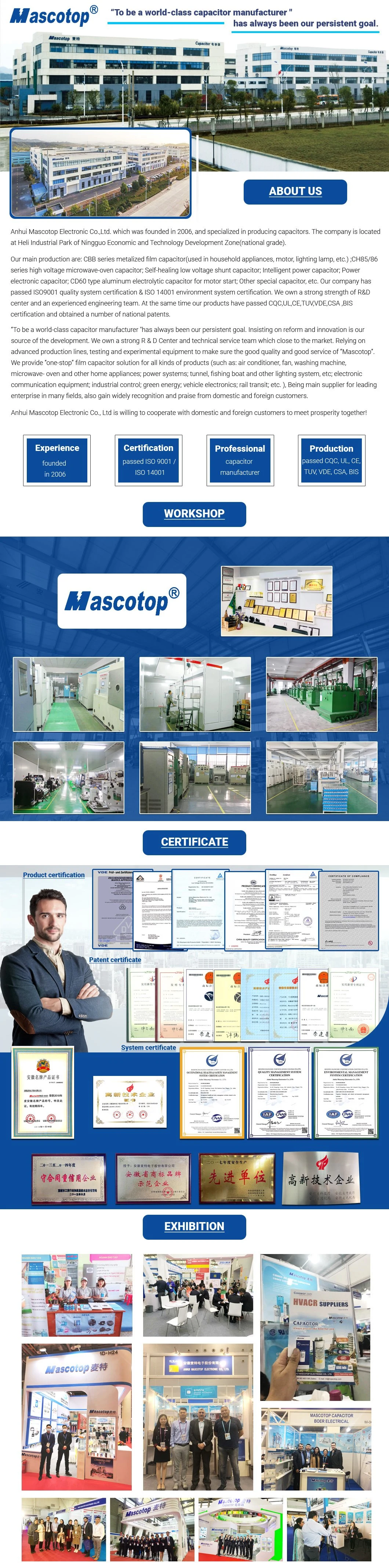 Bsmj/Bcmj/Bgmj 1-50kvar Self-Healing Low Voltage Shunt Power Capacitor