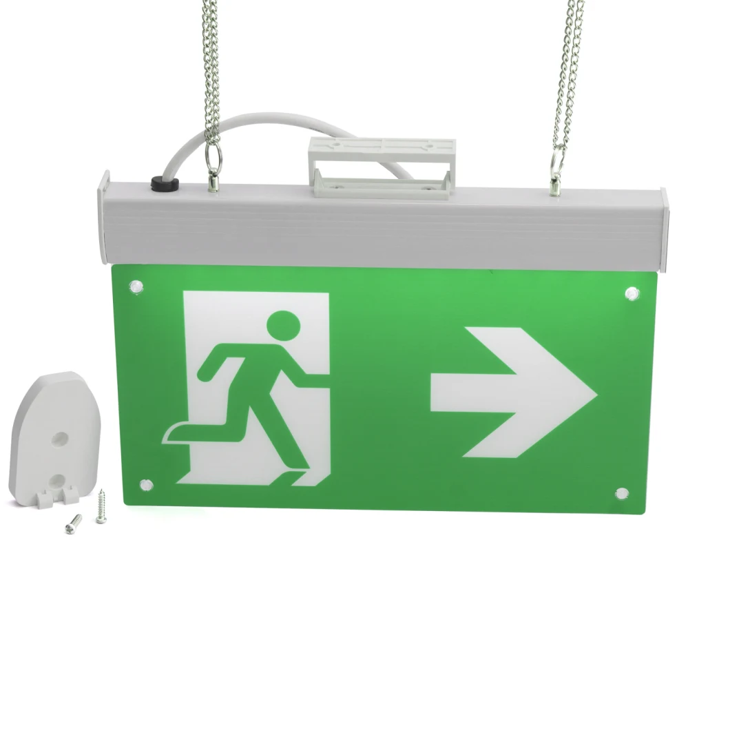 China Manufacturer Factory Price High Performance Wall Mounted Rechargeable Indoor Corridor Fire LED Exit Sign Emergency Light