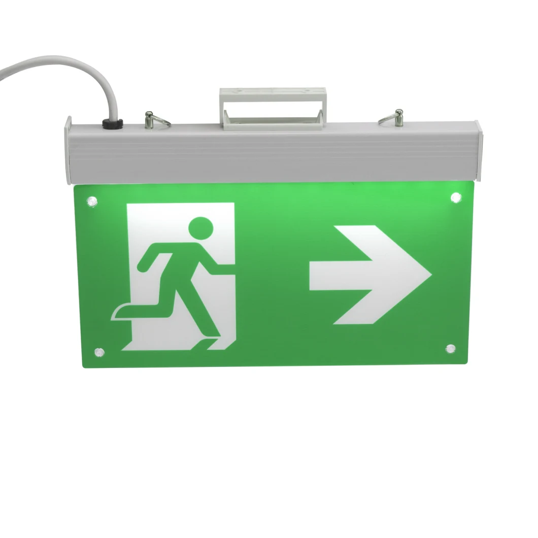 China Manufacturer Factory Price High Performance Wall Mounted Rechargeable Indoor Corridor Fire LED Exit Sign Emergency Light