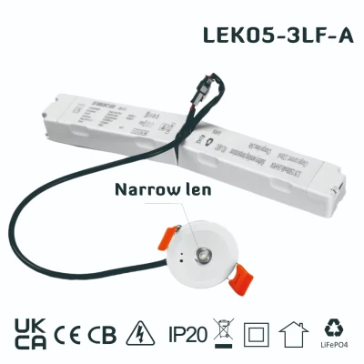 Сертифицированный CB/CE/Ukca светодиодный встраиваемый потолочный светильник Lek05-3lf с резервной аккумуляторной батареей